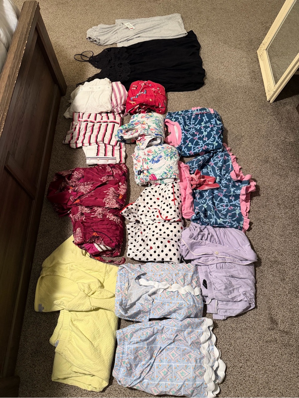 Lot of 12 Various Brands of Pajama Sets
